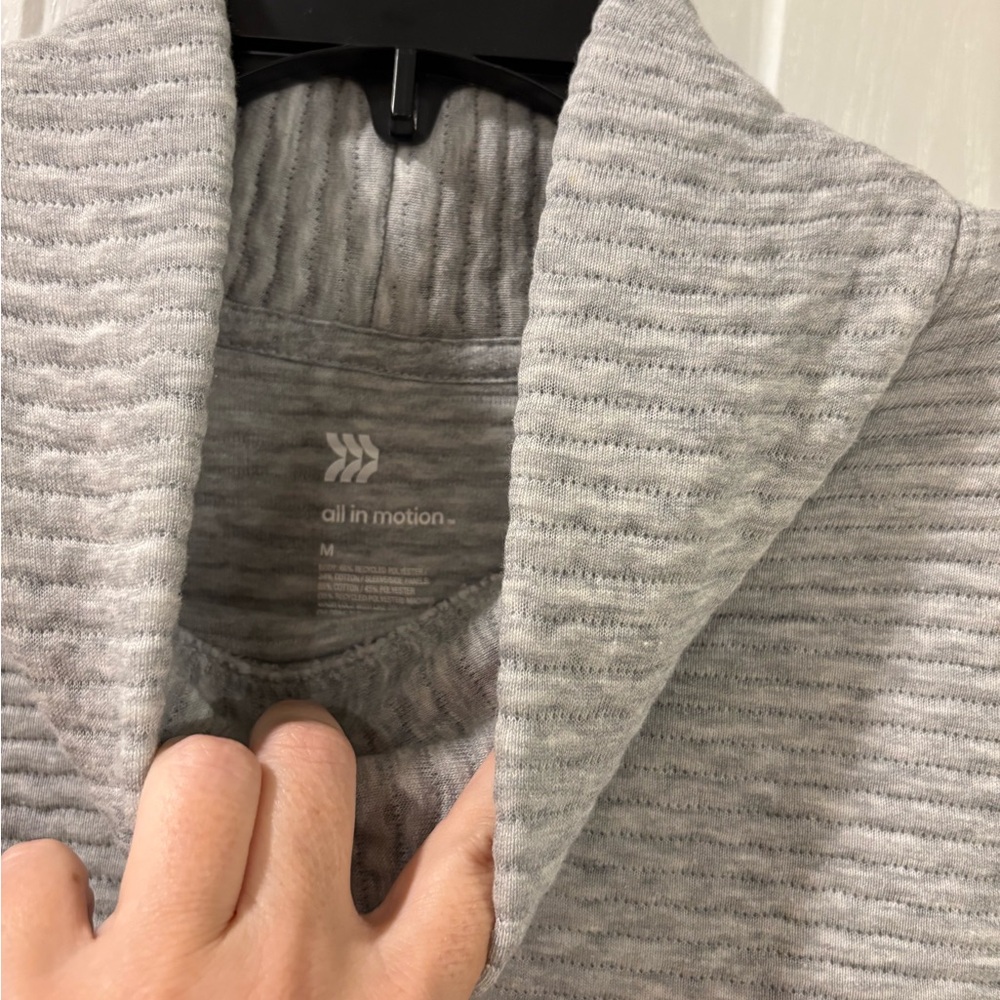 Gray Women's Turtleneck Sweatshirt - Picture 3 of 7